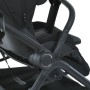 Прогулянкова коляска ME 1191 CHLOE Black з регульованою ручкою та спинкою, алюмінієва рама — чорна