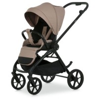 Дитяча прогулянкова коляска ME 1191 CHLOE Nougat Beige з регульованою ручкою та спинкою, алюмінієвою рамою — коричнева