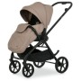 Дитяча прогулянкова коляска ME 1191 CHLOE Nougat Beige з регульованою ручкою та спинкою, алюмінієвою рамою — коричнева
