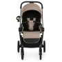 Дитяча прогулянкова коляска ME 1191 CHLOE Nougat Beige з регульованою ручкою та спинкою, алюмінієвою рамою — коричнева