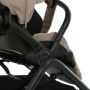 Дитяча прогулянкова коляска ME 1191 CHLOE Nougat Beige з регульованою ручкою та спинкою, алюмінієвою рамою — коричнева
