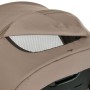 Дитяча прогулянкова коляска ME 1191 CHLOE Nougat Beige з регульованою ручкою та спинкою, алюмінієвою рамою — коричнева