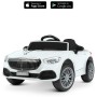Дитячий електромобіль M 4864EBLR-1 з пультом, 2 моторами, шкіряним сидінням, музикою та світлом — білий