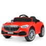 Дитячий електромобіль M 4864EBLR-3 з пультом, двома моторами, музикою, світлом, MP3, USB та шкіряним сидінням — червоний