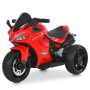 Детский электромотоцикл M 6266EL-3 с моторами, аккумулятором, Bluetooth, музыкой и светом — красный