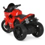 Детский электромотоцикл M 6266EL-3 с моторами, аккумулятором, Bluetooth, музыкой и светом — красный