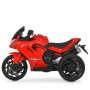 Детский электромотоцикл M 6266EL-3 с моторами, аккумулятором, Bluetooth, музыкой и светом — красный
