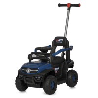 Дитячий джип M 5789EBLR-4 3-в-1: каталка, толокар і авто з батьківською ручкою, музика, світло, Bluetooth — блакитний