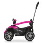 Детский квадроцикл 3в1 M 6275EBLR-8 с родительской ручкой, мотором, аккумулятором, Bluetooth, USB, TF, музыкой и светом — розовый