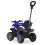 Детский квадроцикл M 6274EBLR-4 3в1 с родительской ручкой, мотором, Bluetooth, музыкой и светом — синий