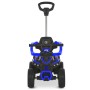 Детский квадроцикл M 6274EBLR-4 3в1 с родительской ручкой, мотором, Bluetooth, музыкой и светом — синий