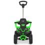 Детский квадроцикл M 6274EBLR-5 3в1 с родительской ручкой, мотором, Bluetooth, музыкой и светом — зеленый