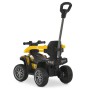 Детский квадроцикл M 6274EBLR-6 3в1 с родительской ручкой, мотором, Bluetooth, музыкой и светом — желтый