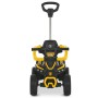 Детский квадроцикл M 6274EBLR-6 3в1 с родительской ручкой, мотором, Bluetooth, музыкой и светом — желтый