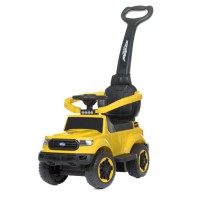 Каталка-толокар M 4564B-6 2-в-1 з батьківською ручкою, музикою та підсвіткою — жовтий
