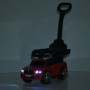 Каталка-толокар M 6252EL-2 с родительской ручкой, музыкой, светом, кожаным сиденьем, MP3 и Bluetooth — черный