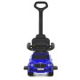 Каталка-толокар M 6252EL-4 с родительской ручкой, музыкой, светом, кожаным сиденьем, MP3 и Bluetooth — синий