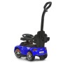 Каталка-толокар M 6252EL-4 с родительской ручкой, музыкой, светом, кожаным сиденьем, MP3 и Bluetooth — синий