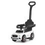 Каталка-толокар M 6252EL-1 с родительской ручкой, музыкой, светом, кожаным сиденьем, MP3 и Bluetooth — белый