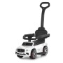 Каталка-толокар M 6252EL-1 с родительской ручкой, музыкой, светом, кожаным сиденьем, MP3 и Bluetooth — белый