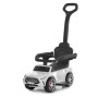 Каталка-толокар M 6255EL-1 з батьківською ручкою, музикою, світлом, шкіряним сидінням, MP3 та Bluetooth — білий