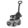 Каталка-толокар M 6255EL-11 з батьківською ручкою, музикою, світлом, шкіряним сидінням, MP3 і Bluetooth — сірий