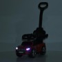 Каталка-толокар M 6255EL-3 з батьківською ручкою, музикою, світлом, шкіряним сидінням, MP3 і Bluetooth — червоний