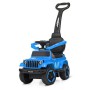 Каталка-толокар M 4288-12 2-в-1 з батьківською ручкою, музикою, світлом і USB — блакитний