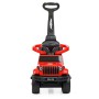 Каталка-толокар M 4288-3 2-в-1 з батьківською ручкою, музикою, світлом і USB — червоний