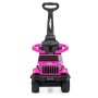Каталка-толокар M 4288-8 2-в-1 з батьківською ручкою, музикою, світлом і USB — рожевий