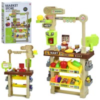 Дитячий ігровий набір «Магазин» з прилавком, касою та сканером – 61 предмет, продукти, звук і світло, на батарейці