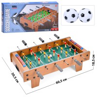 Настільний футбол дерев'яний на ніжках з штангами, ігрове поле, 2 м'ячі та шкала ведення рахунку – інтерактивна спортивна гра для дітей