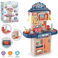 Ігровий набір LIMO TOY «Кухня мрії» 28 предметів, плита, духовка, мийка з водою, посуд, продукти, звук та світло на батарейках – дитяча інтерактивна кухня для гри та розвитку