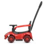 Дитяча каталка-толокар M 4741-3 з ручкою, музикою та світлом — червона