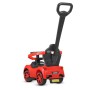 Дитяча каталка-толокар M 4741-3 з ручкою, музикою та світлом — червона