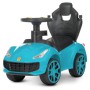 Дитяча каталка-толокар M 4741-4 з ручкою, музикою та світлом — синя