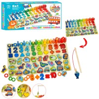 Дерев'яна логічна дошка TREE TOYS сортер для дітей, навчальна гра, стовпчики з кільцями, магнітний сортер за кольором, розвиваюча іграшка для малюків