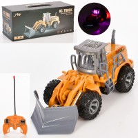 Трактор-бульдозер на радіокеруванні 1:30, 24 см, з рухомим ковшем, світлом і звуком, іграшка на батарейці