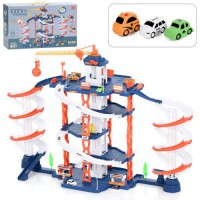 Дитячий гараж A333-255H — великий паркінг 5 поверхів з ліфтом, краном і машинками, 84×34×56 см, у коробці