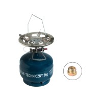 Газовий балон металевий GZWM SA 4,8 л із п'єзопідпалом – портативний побутовий та туристичний балон для газових плит, пальників, обігрівачів, кемпінгу