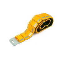 Тимчасовий переносний лежачий поліцейський жовтий, пластиковий та гумовий, дорожній обмежувач швидкості, безпечний тротуарний бар’єр