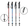 Трекінгова палиця для ходьби 135 см, алюмінієва, телескопічна, легка, для туризму та прогулянок (червоний, синій, срібло, чорний)