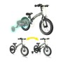 Детский велосипед-беговел 3в1 Q PLAY MINIBY Grey 14″ для детей от 2,5 лет – стальная рама, надувные колеса, съемные педали и боковые колеса, трансформер для езды и активного отдыха