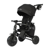 Триколісний дитячий складаний велосипед-трансформер Tri-cycle NOVA 5 в 1, прогулянковий, з батьківською ручкою, козирком та ременями безпеки, для дітей від 1 року, чорний