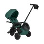 Триколісний дитячий складаний велосипед Tri-cycle NOVA зелений 5 в 1, трансформер для дітей від 1 року, прогулянковий, з алюмінієвою рамою, підніжкою та захисним козирком