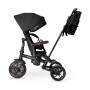 Трехколесный детский велосипед-трансформер Tri-cycle COMFO MAX 8 в 1 черный, складной, прогулочный биговел для детей от 10 месяцев, с стальной рамой, EVA колесами, козырьком и родительской ручкой