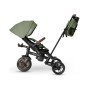 Трехколесный детский велосипед-трансформер 8 в 1 Tri-cycle COMFO MAX оливковый — складной прогулочный биговел для детей от 10 месяцев, с родительской ручкой, защитным козырьком, EVA колесами и стальной рамой