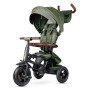 Трехколесный детский складной велосипед-трансформер Tri-cycle RITO DELUXE 5 в 1 оливковый, прогулочный, для детей от 12 месяцев, с родительской ручкой, защитным козырьком и надувными колесами 10″