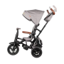 Триколісний дитячий складаний велосипед-трансформер Tri-cycle RITO DELUXE 5 в 1 сірий — прогулянковий біговел для дітей від 12 місяців, з батьківською ручкою, захисним козирком та надувними колесами 10″