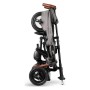 Триколісний дитячий складаний велосипед-трансформер Tri-cycle RITO DELUXE 5 в 1 сірий — прогулянковий біговел для дітей від 12 місяців, з батьківською ручкою, захисним козирком та надувними колесами 10″